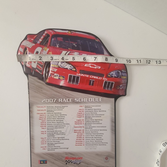 Vintage Dale Earnhardt Jr 10x13 metal wall sign 2007 race schedule by snap-on. - Picture 3 of 11
